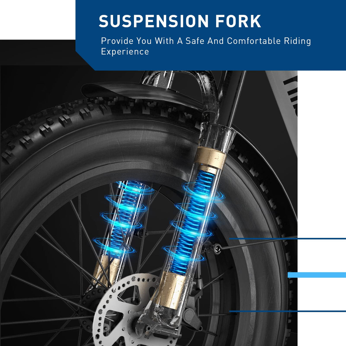 EX6 saddle and seat post — padded saddle width sized for upright city riding rather than a forward lean