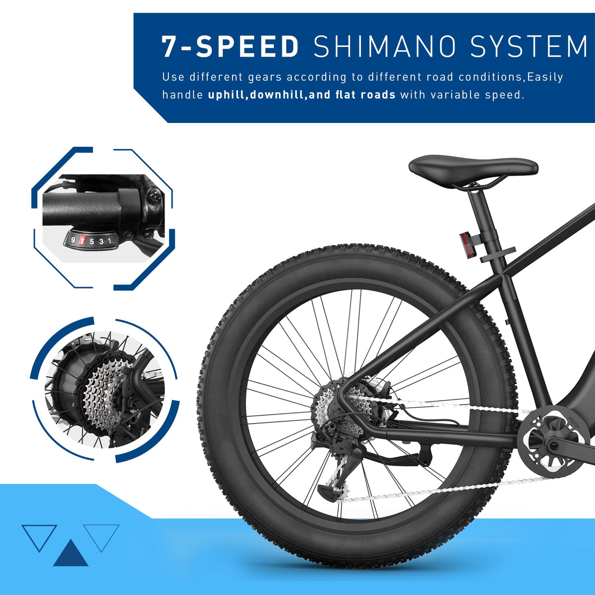 Hiboy P6 tire and fork detail