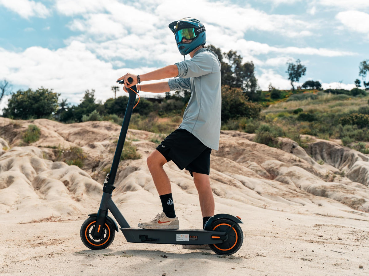 Hiboy S2 Max scooter shown with rider