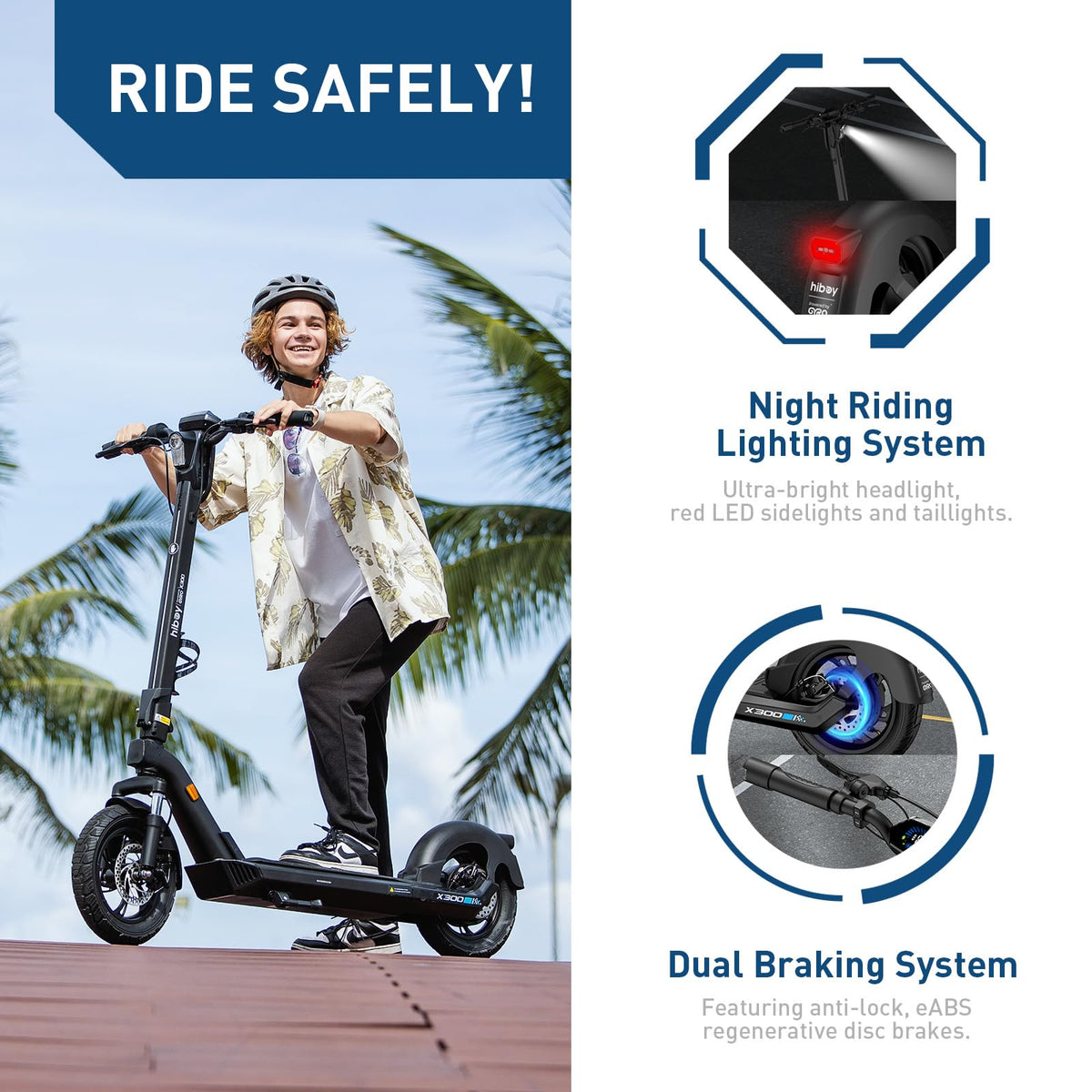 Hiboy X300 electric scooter final gallery angle
