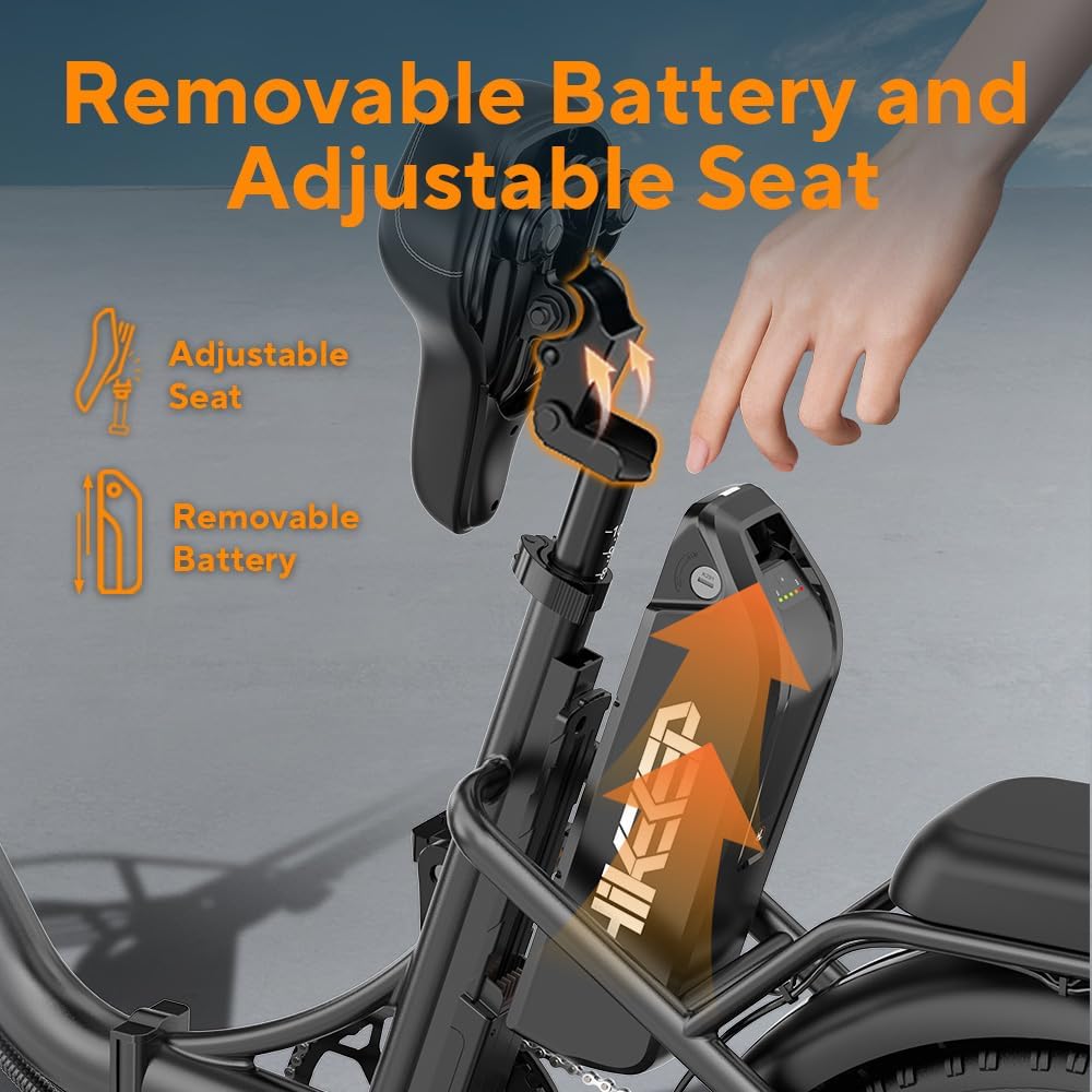 Hikeep cockpit display — shows battery level and assist mode so the rider can ration power across a longer route