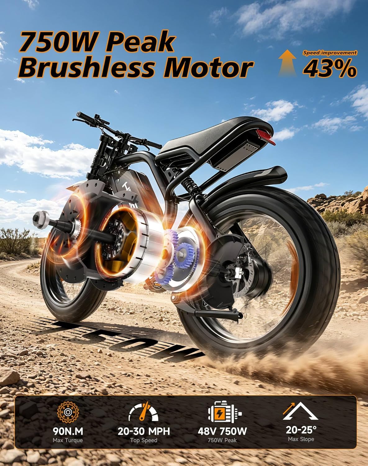 HiKeep K6-U Canada front angle with 20 inch fat tire