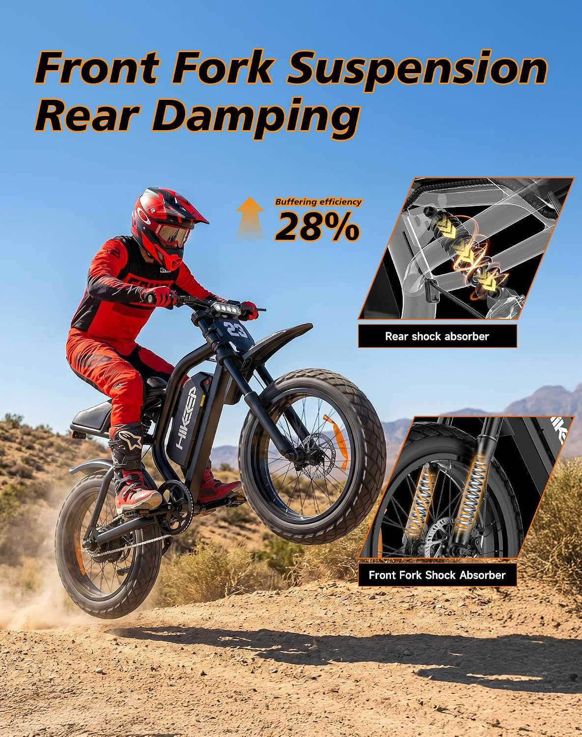 HiKeep K6-U Canada disc brake and wheel detail