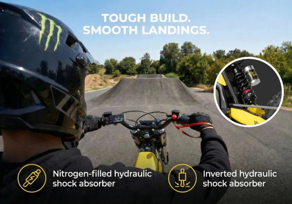 Heybike Villain electric dirt bike Canada side profile