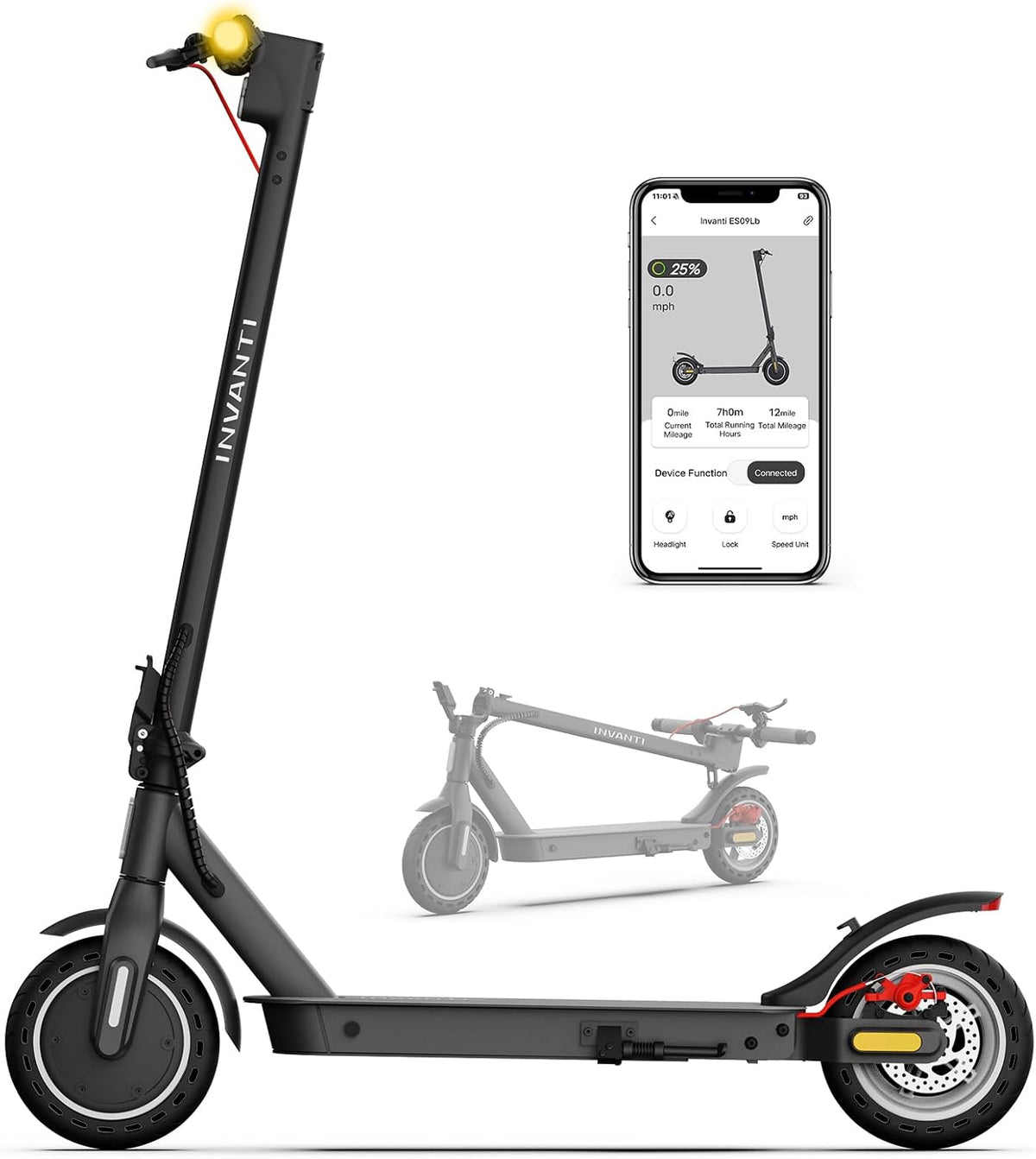 INVANTI E30 full side view — slim stem and deck proportions show a commuter built for city blocks