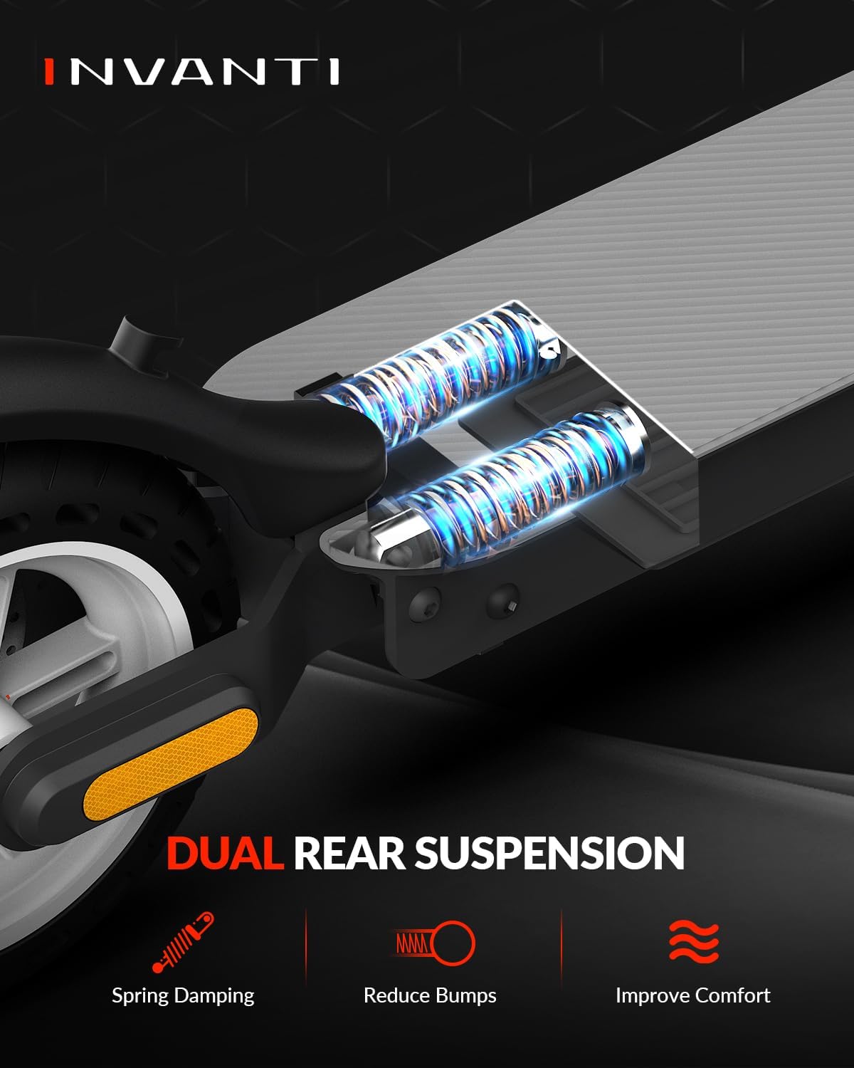 E30 front LED headlight — illuminates enough road ahead for a confident after-dark commute