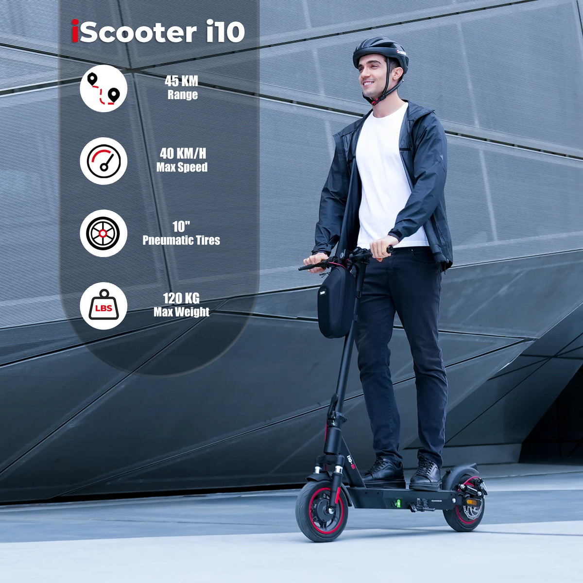 iScooter i10 commuter scooter final angle
