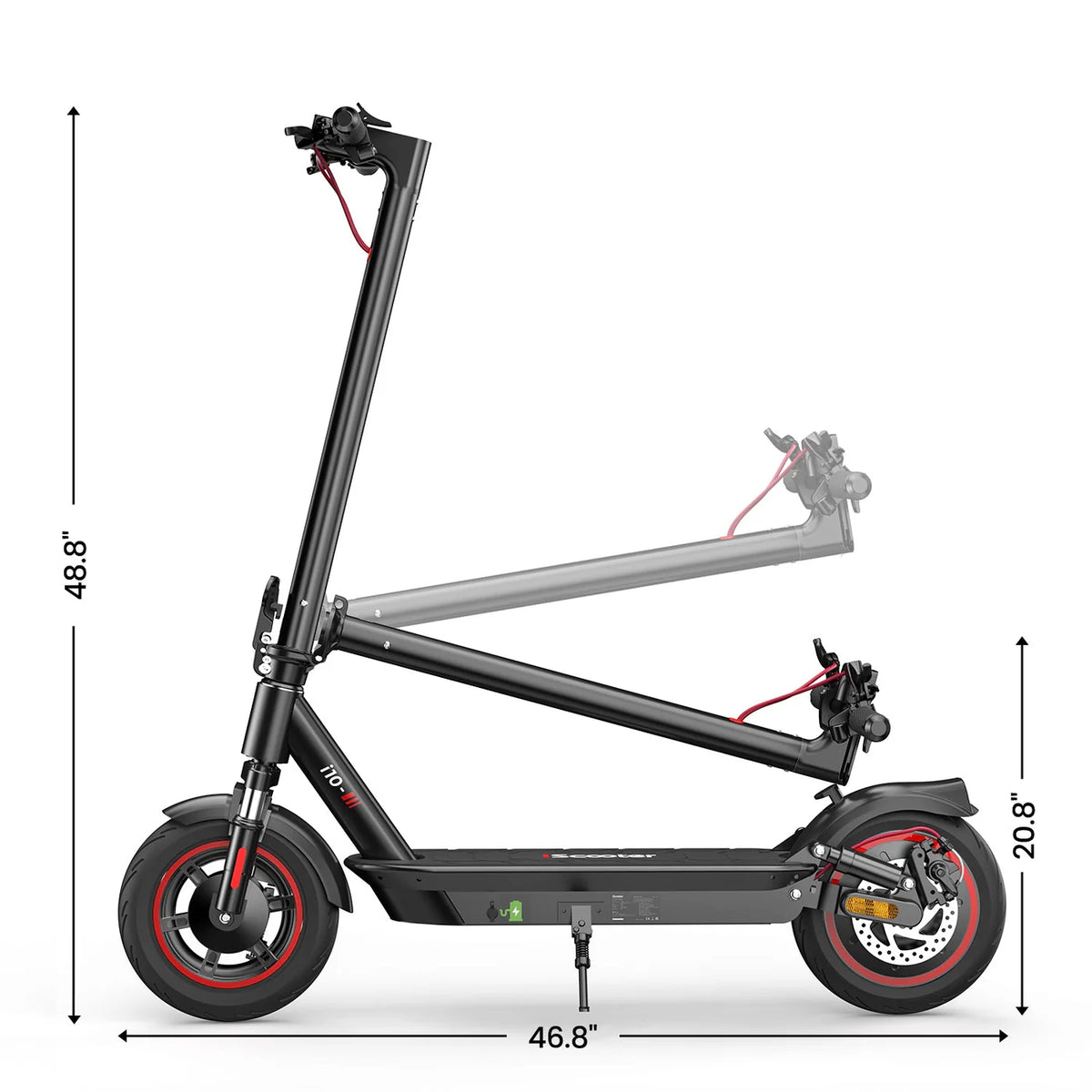 iScooter i10 commuter scooter side view
