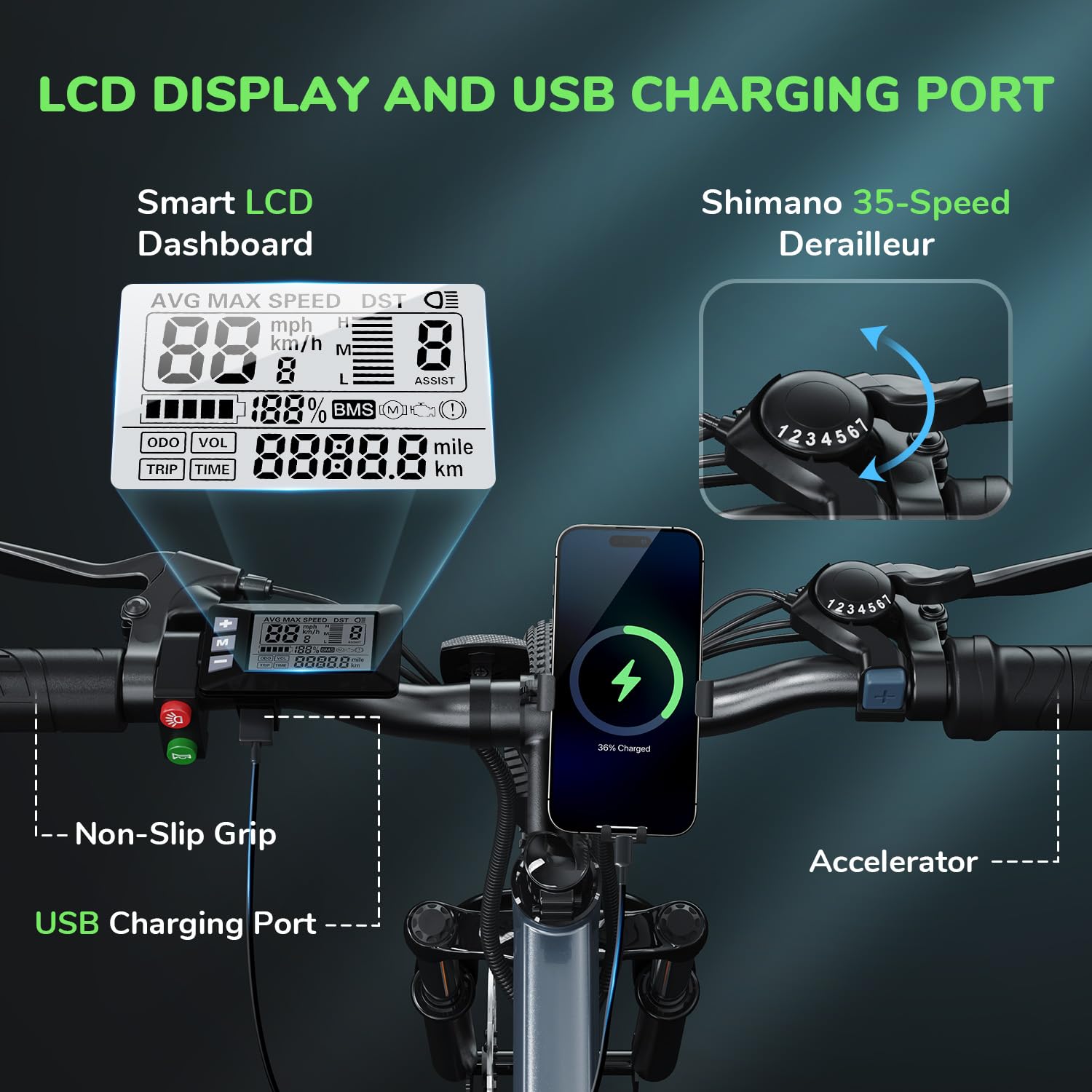 iSinwheel M10S long-range commuter e-bike feature graphic