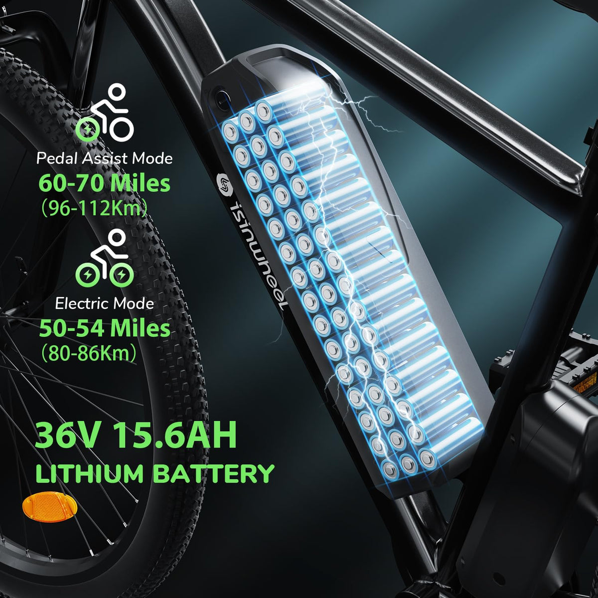 iSinwheel M10S long-range commuter e-bike front angle