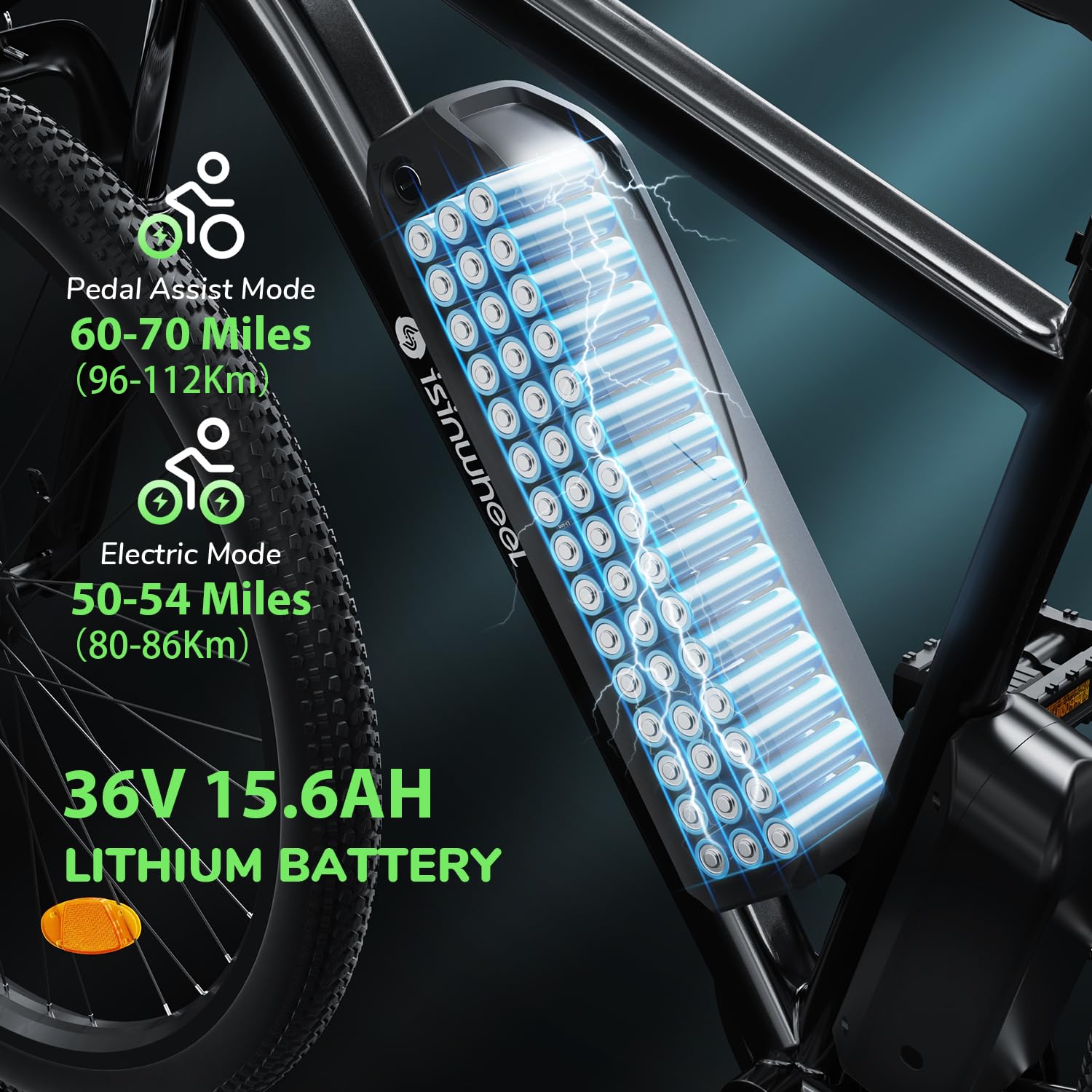 iSinwheel M10S long-range commuter e-bike front angle