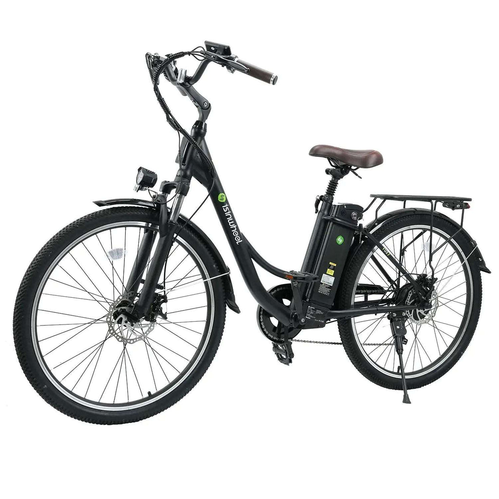 iSinwheel U2 electric cruiser bike front angle