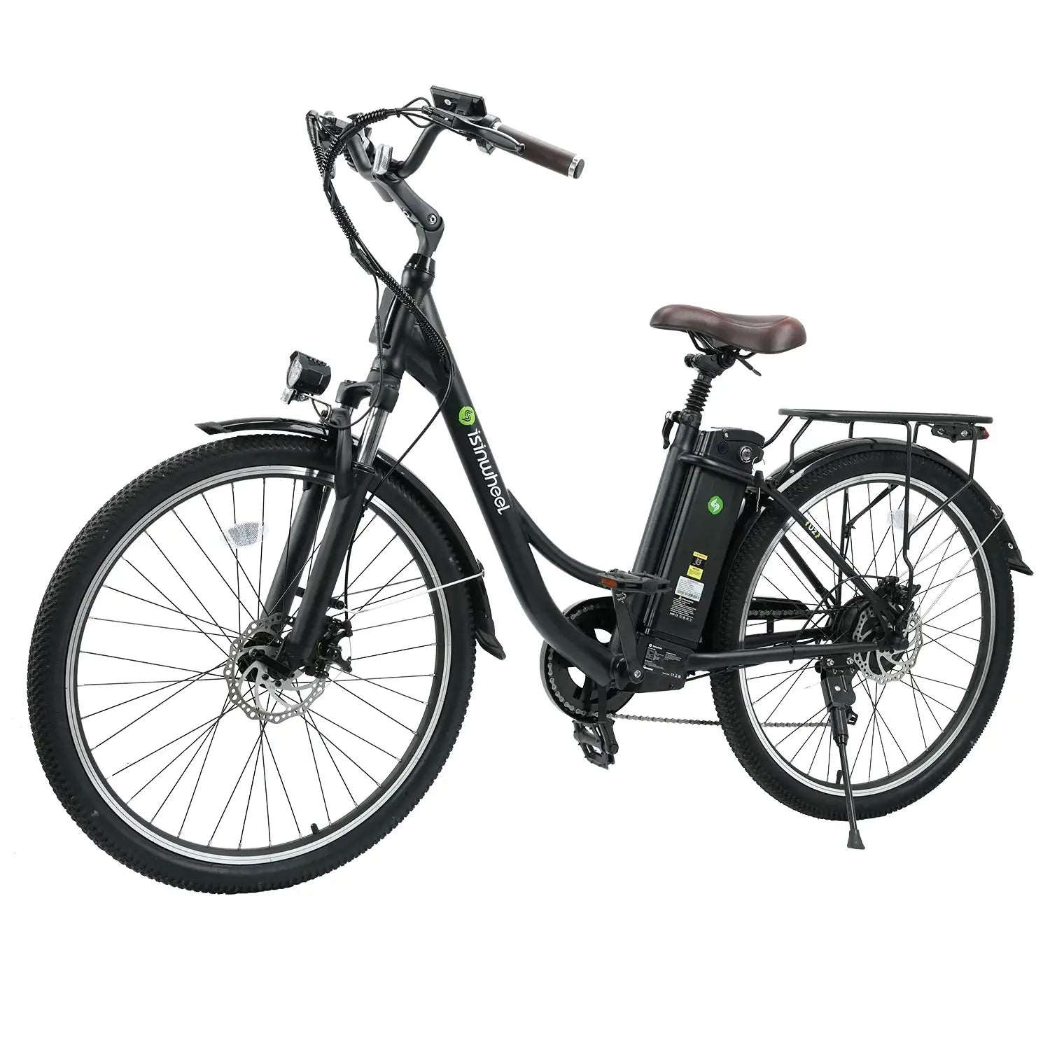 iSinwheel U2 electric cruiser bike front angle