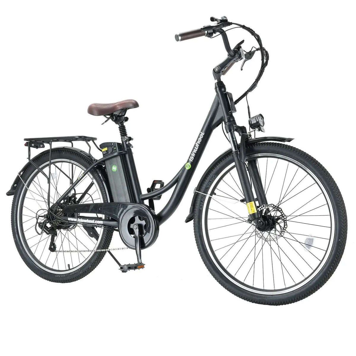iSinwheel U2 electric cruiser bike rear angle