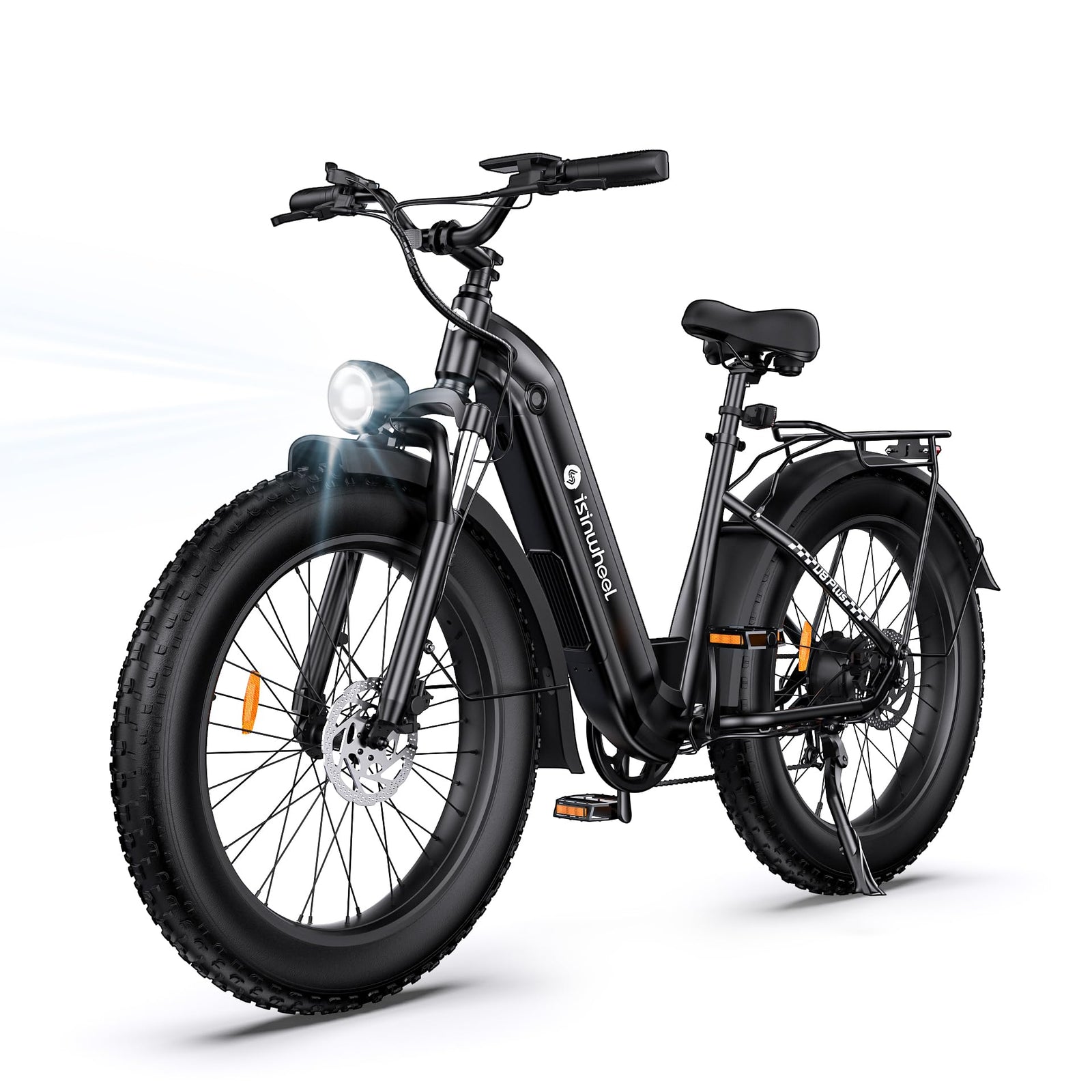 Isinwheel U8Plus ultra fat tire e-bike side view
