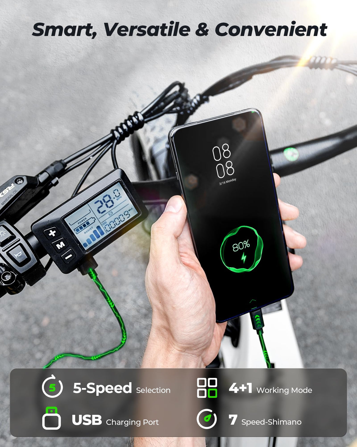 Isinwheel U8Plus ultra fat tire e-bike riding view