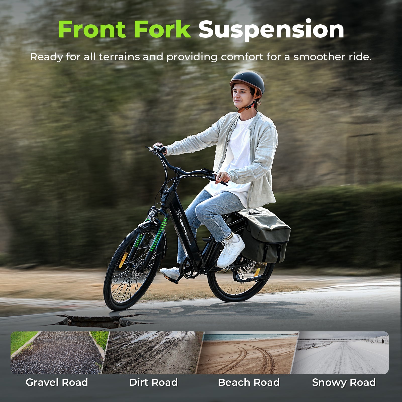 iSinwheel Ucitys cruiser e-bike Canada detail image