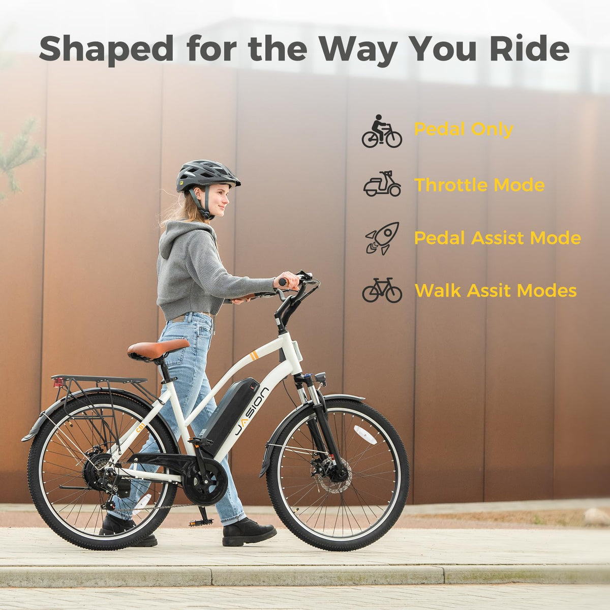 CB1 front basket mount point — threaded boss on the fork crown accepts a standard cruiser basket for a carry-ready setup