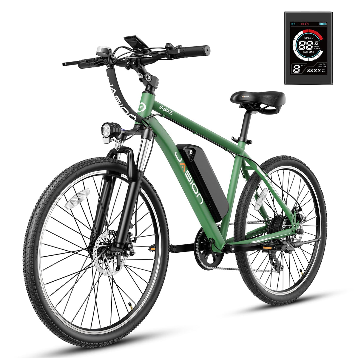 Jasion EB5 commuter bike display and handlebar controls