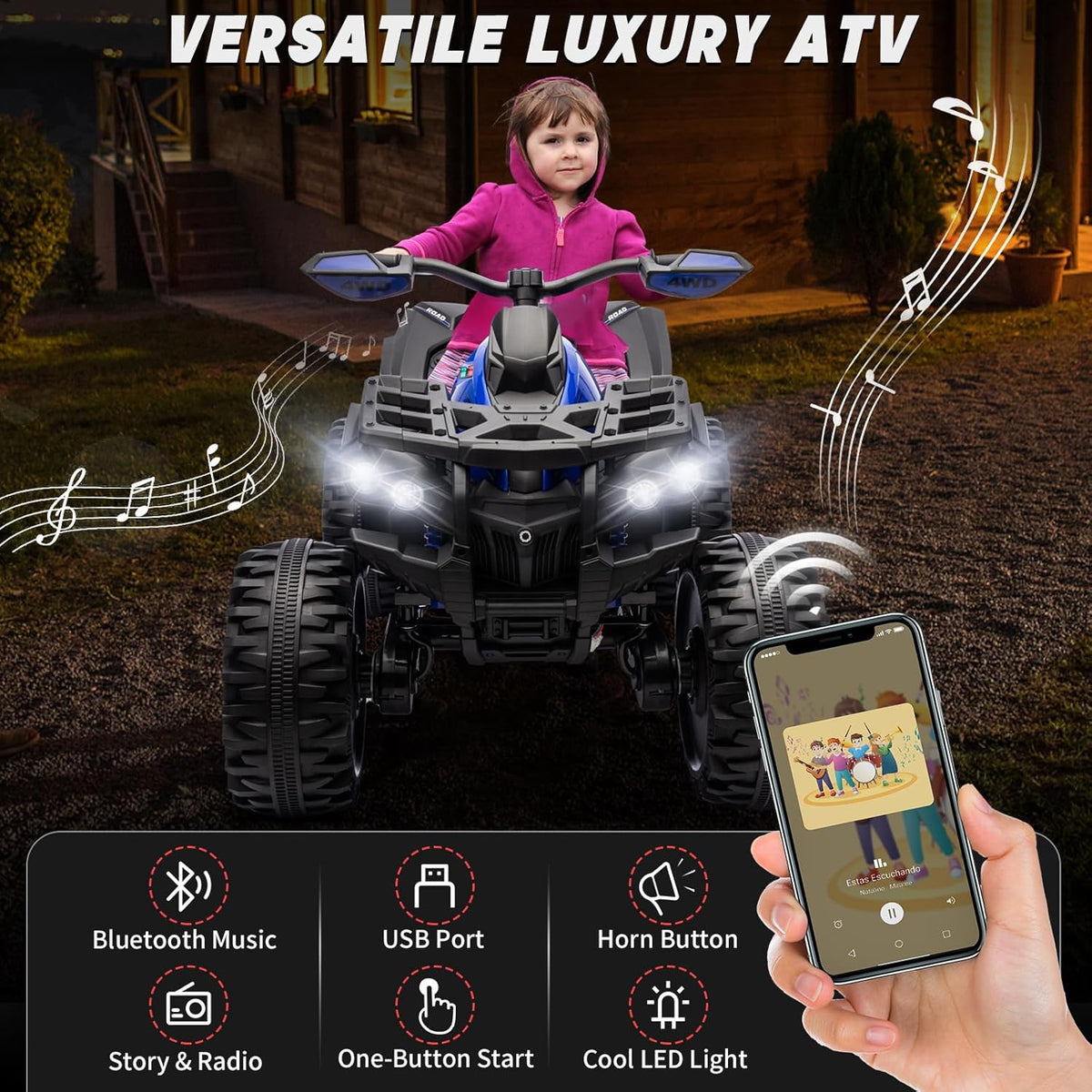 JOYRACER 2-seater ATV rear angle