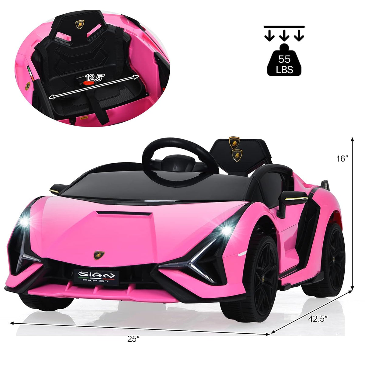 INFANS licensed Lamborghini Sian parent remote detail Canada