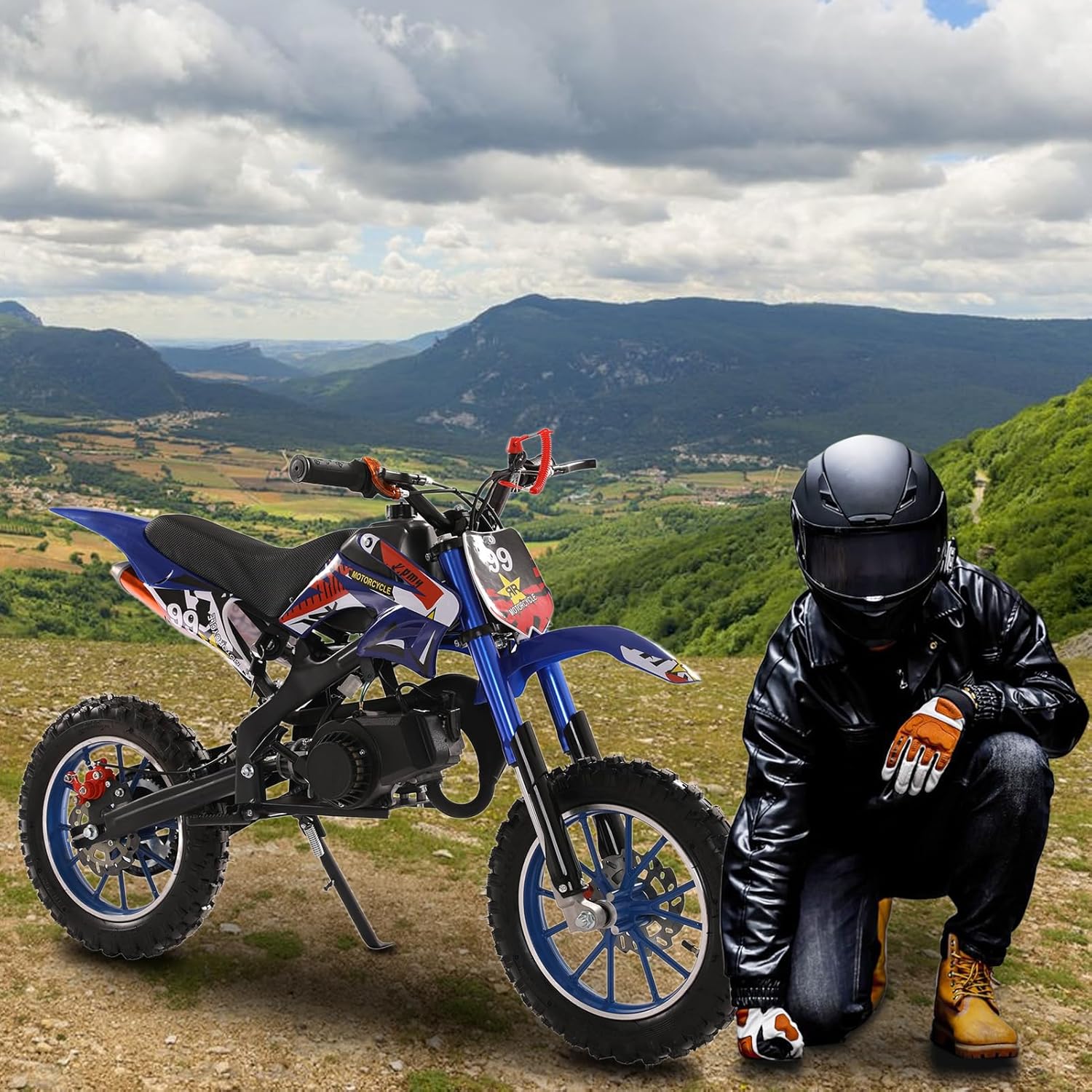 Lamphle 49cc mini dirt bike Canada front view