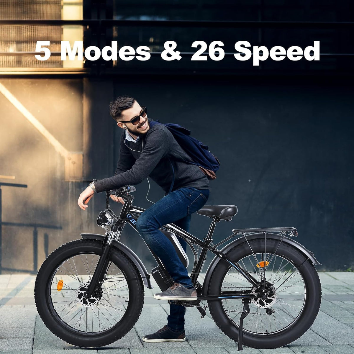 LONG SENG E68 dual motor electric bike Canada battery closeup