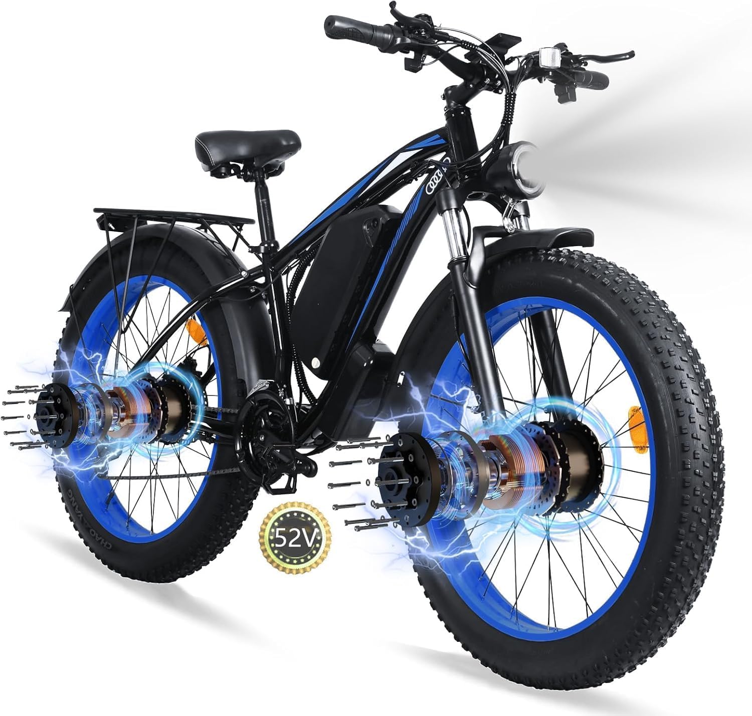 LONG SENG E68 dual motor electric bike Canada display detail