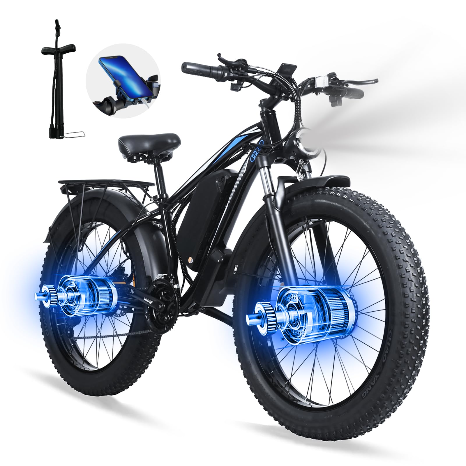 LONG SENG E68 dual motor electric bike Canada front angle