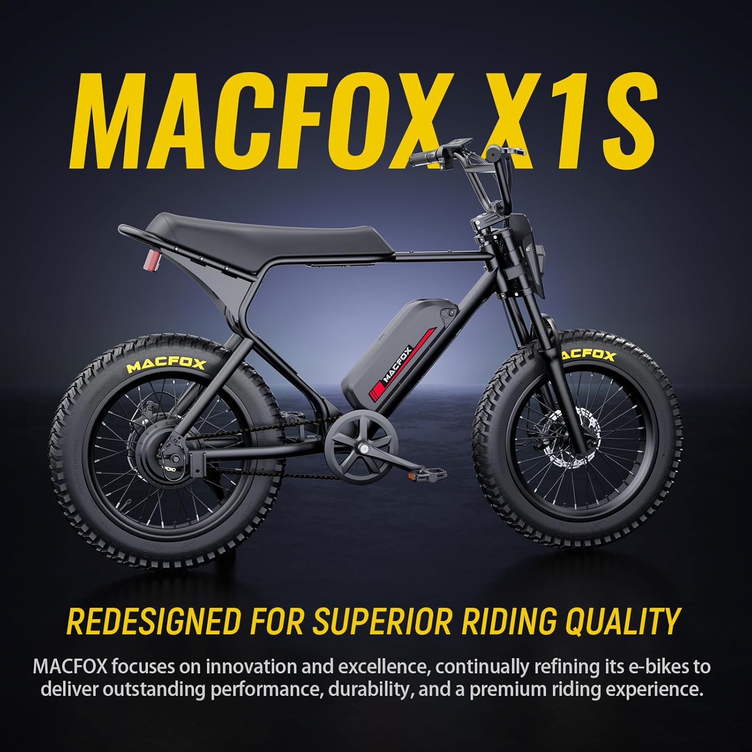 Macfox X1S electric bike studio view