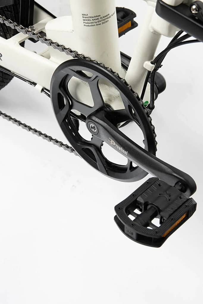Maui Summer compact folding bike shown from the rear