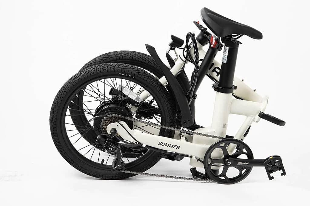Maui Summer lightweight folding bike in a clean side view
