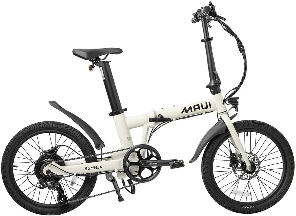 Maui Summer lightweight folding bike in a clean side view