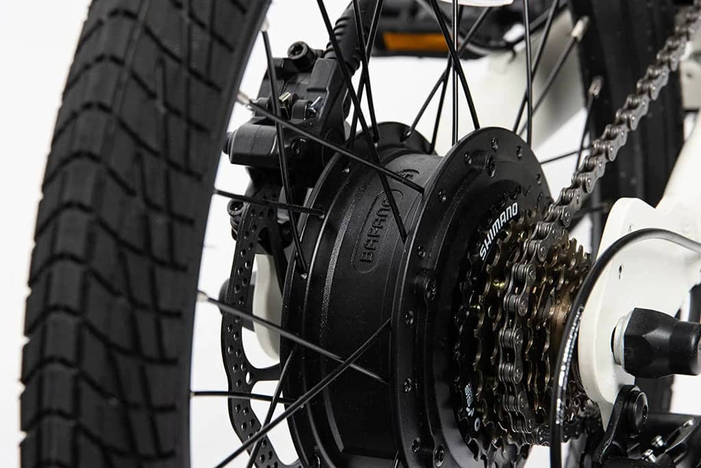 Maui Summer folding bike wheel and tire detail