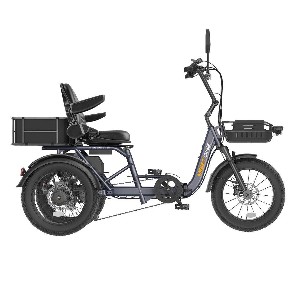 Meet One Breeze 2.0 Canada gray folding electric trike side profile