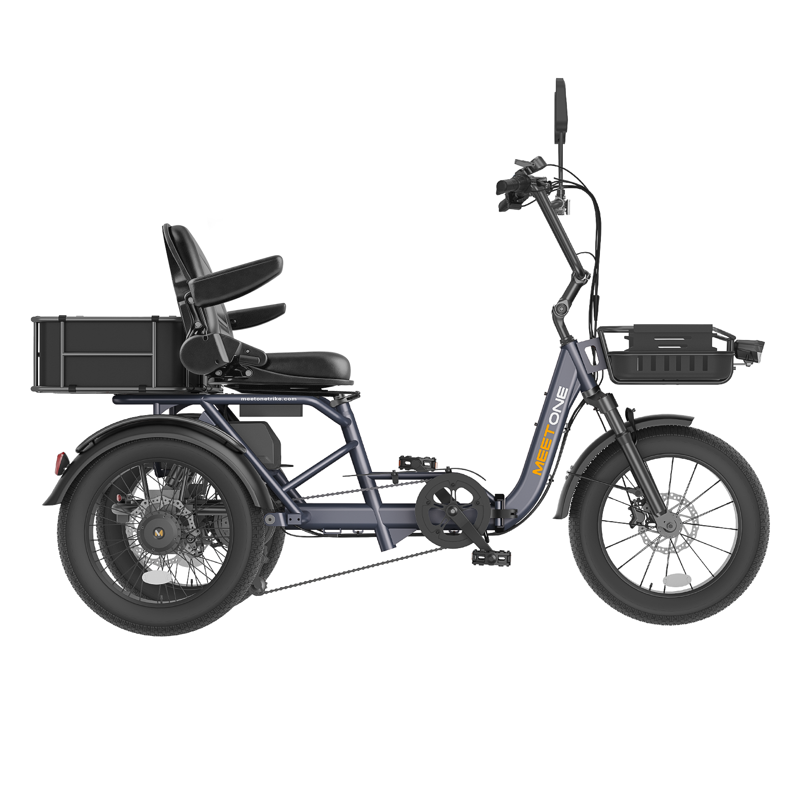 Meet One Breeze 2.0 Canada gray folding electric trike side profile
