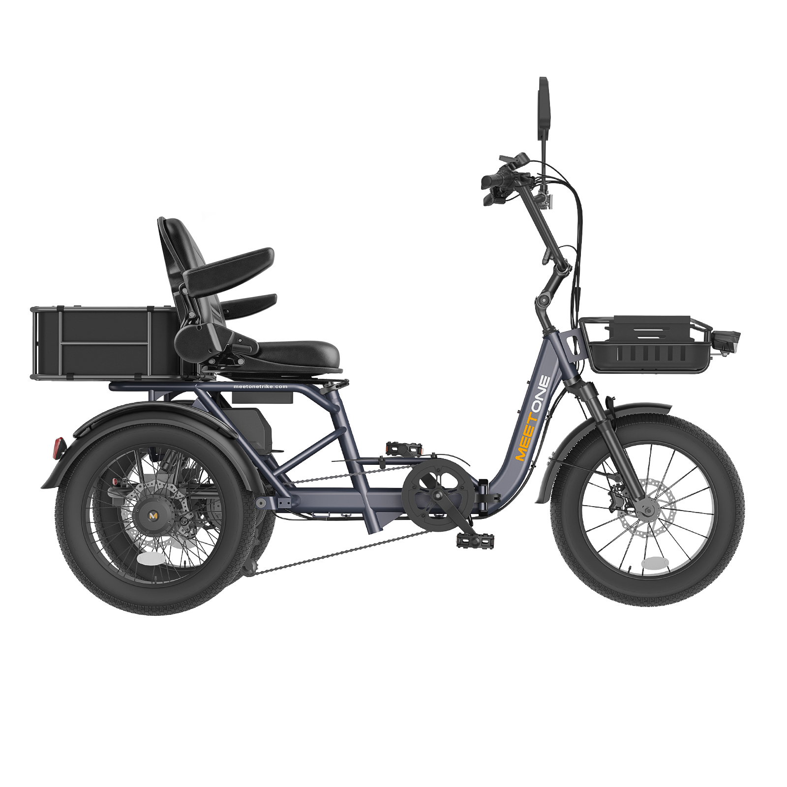 Meet One Breeze Pro 2.0 Canada rear cargo basket and trike frame