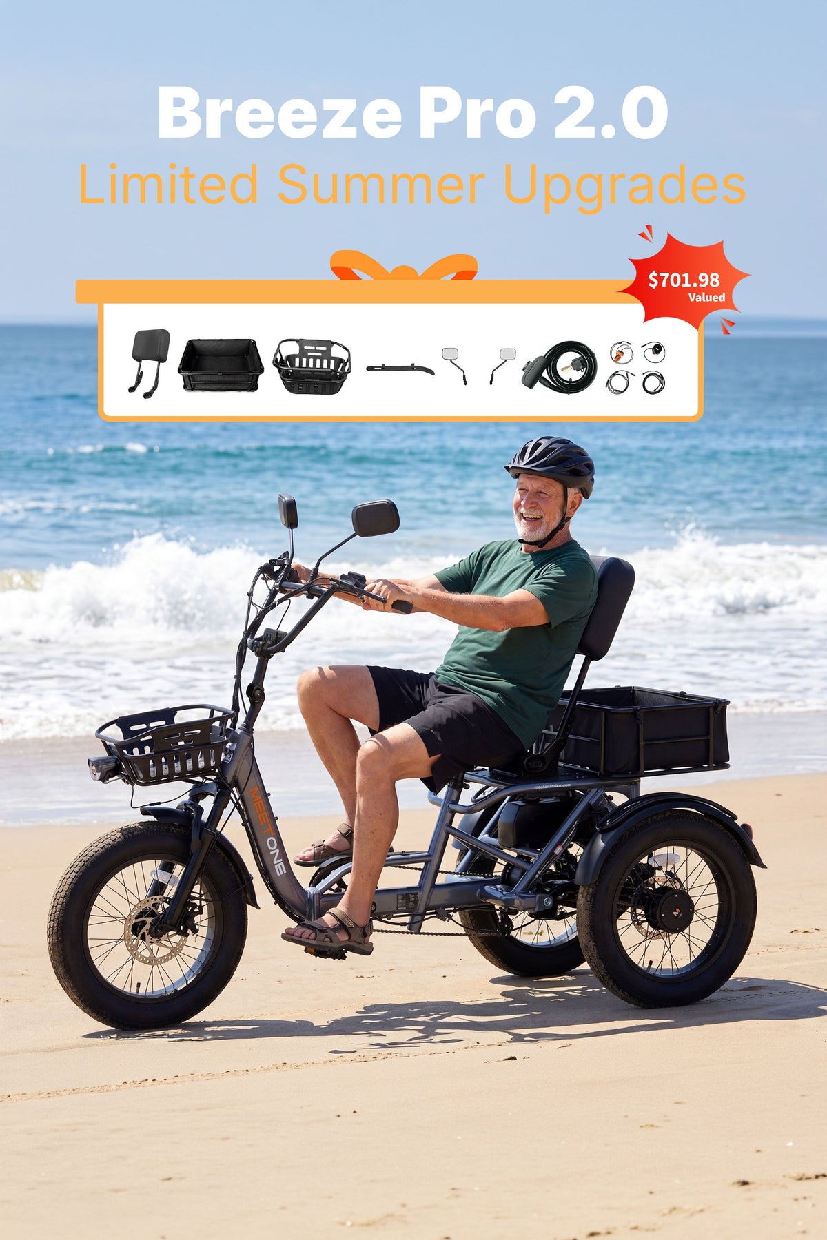 Meet One Breeze Pro 2.0 Canada semi-recumbent riding position