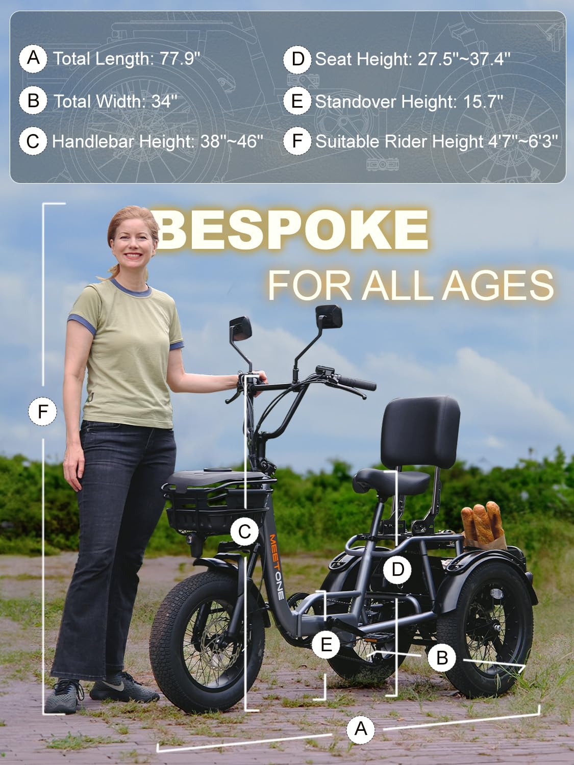 MeetOne Breeze folding electric trike image 52
