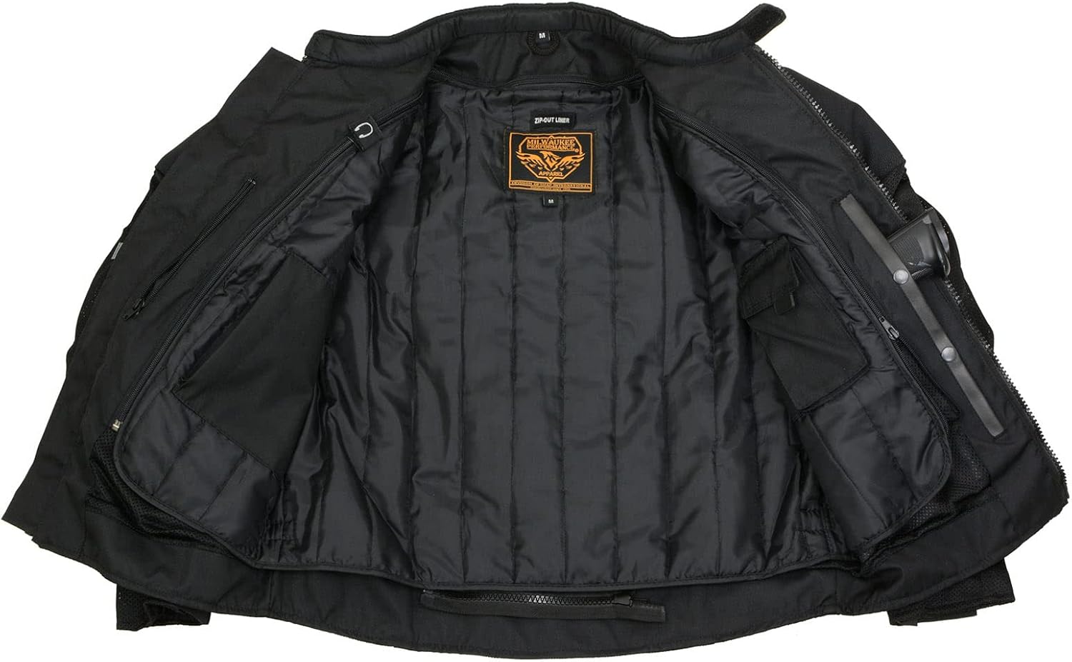 Milwaukee jacket collar and chest detail