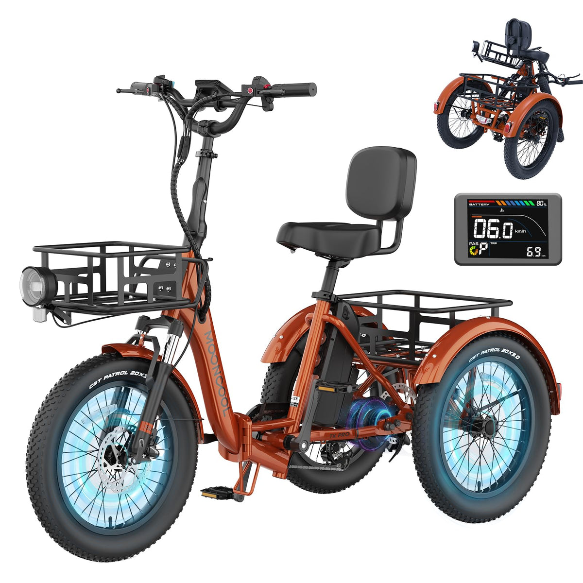 Mooncool TK1 front basket view