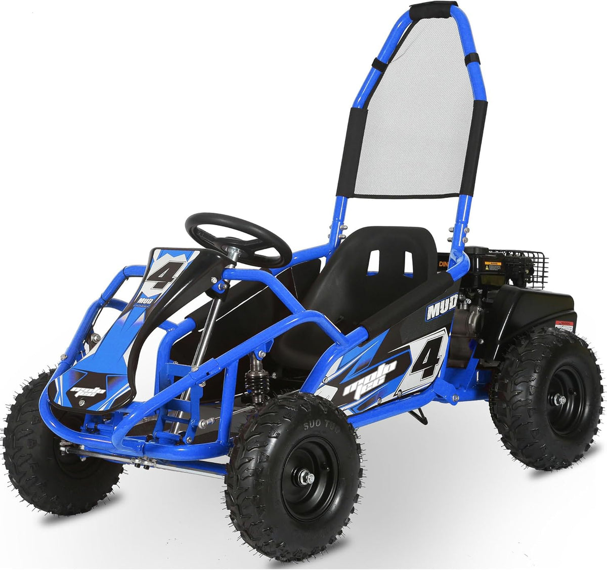 MotoTec Mud Monster 98cc gas go-kart Blue final detail Canada