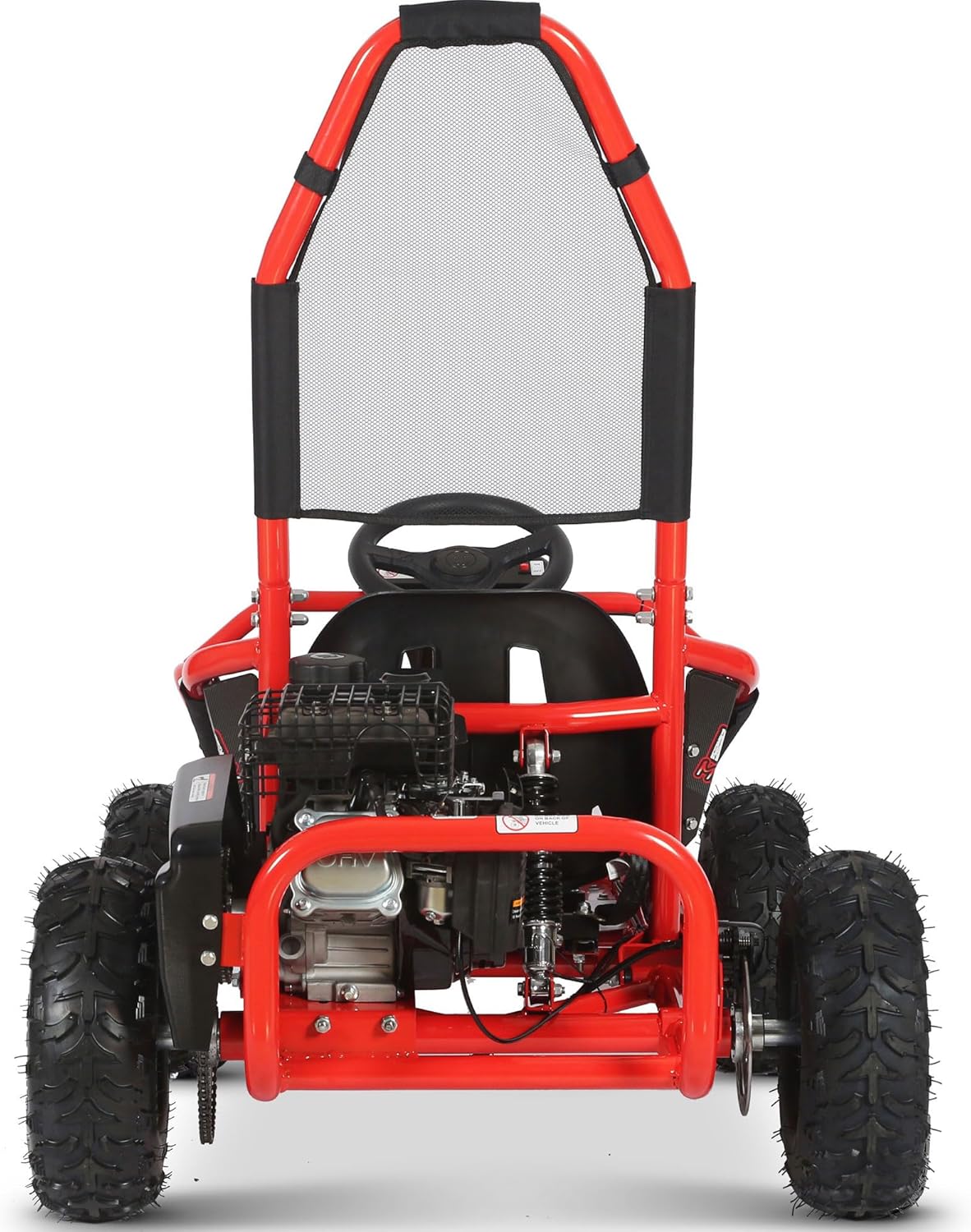 MotoTec Mud Monster 98cc gas go-kart Red cockpit detail Canada