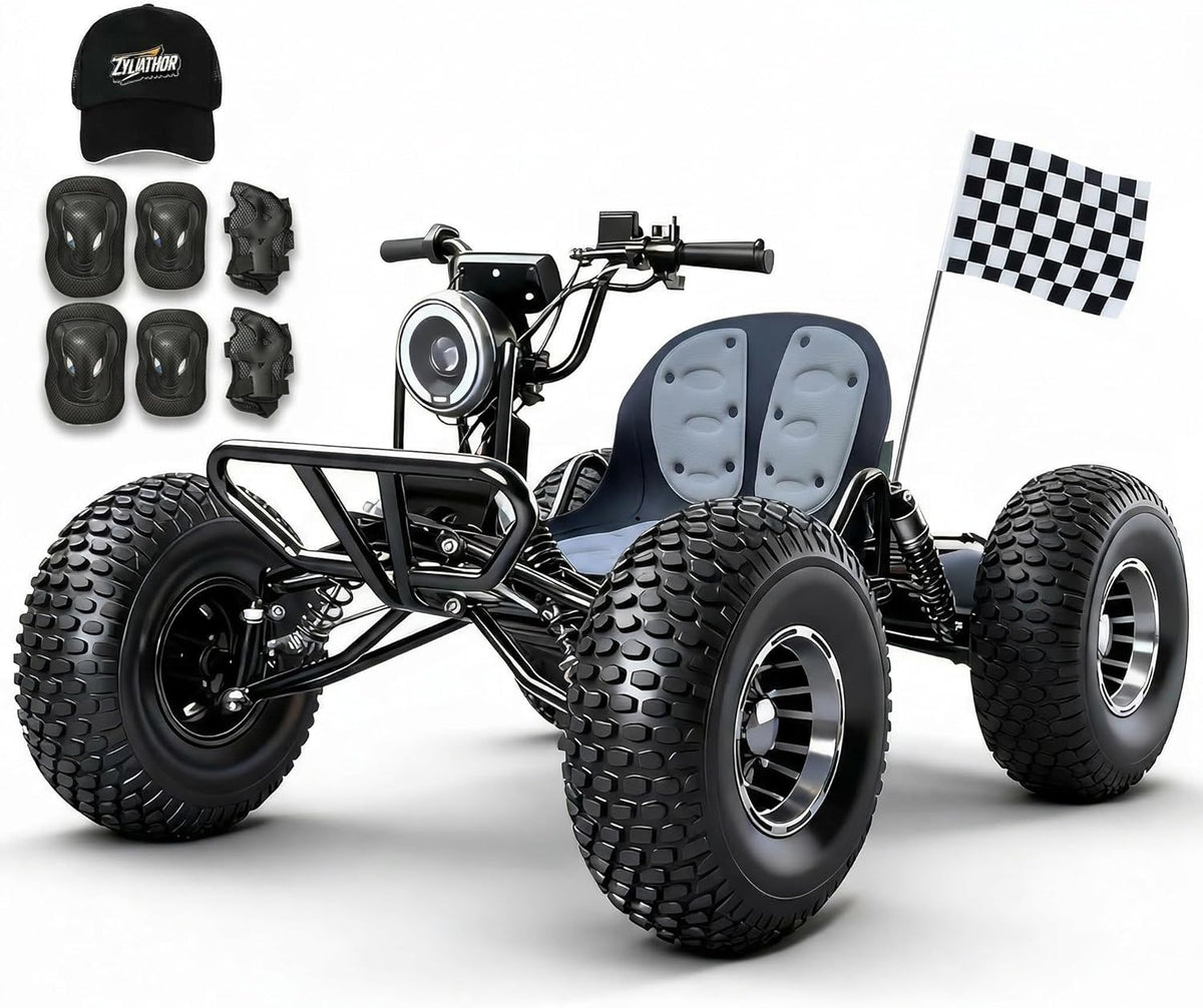 MotoTec Mud Monster 98cc gas go-kart Red final detail Canada
