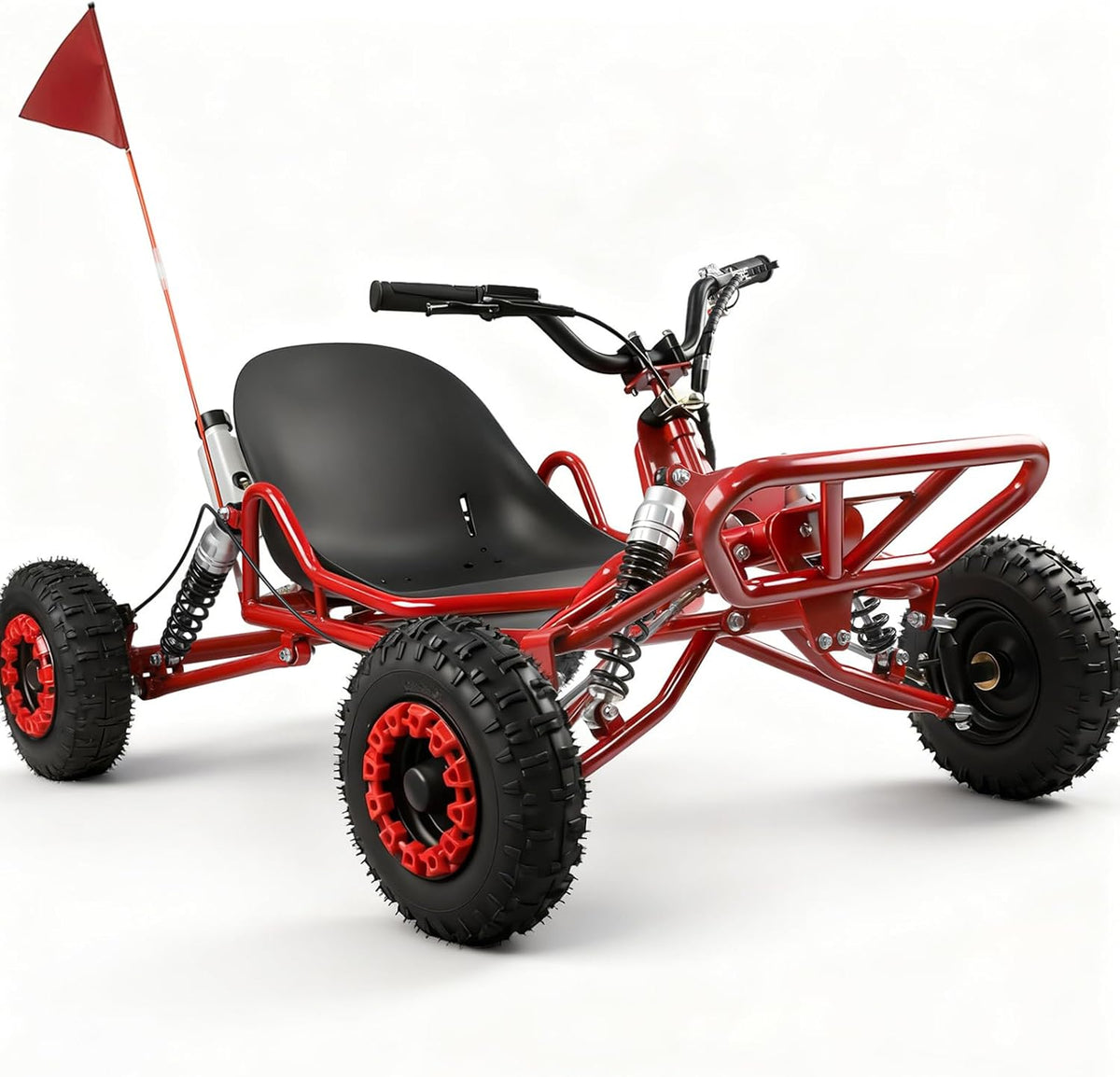MotoTec Mud Monster 98cc gas go-kart Red front angle Canada