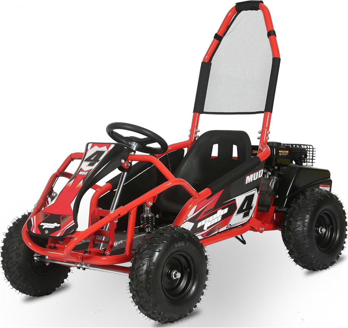 MotoTec Mud Monster 98cc gas go-kart Red rear view Canada