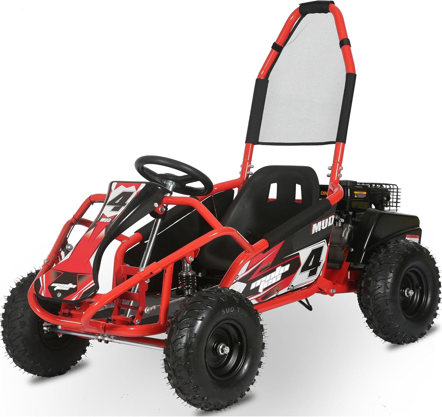 MotoTec Mud Monster 98cc gas go-kart Red rear view Canada