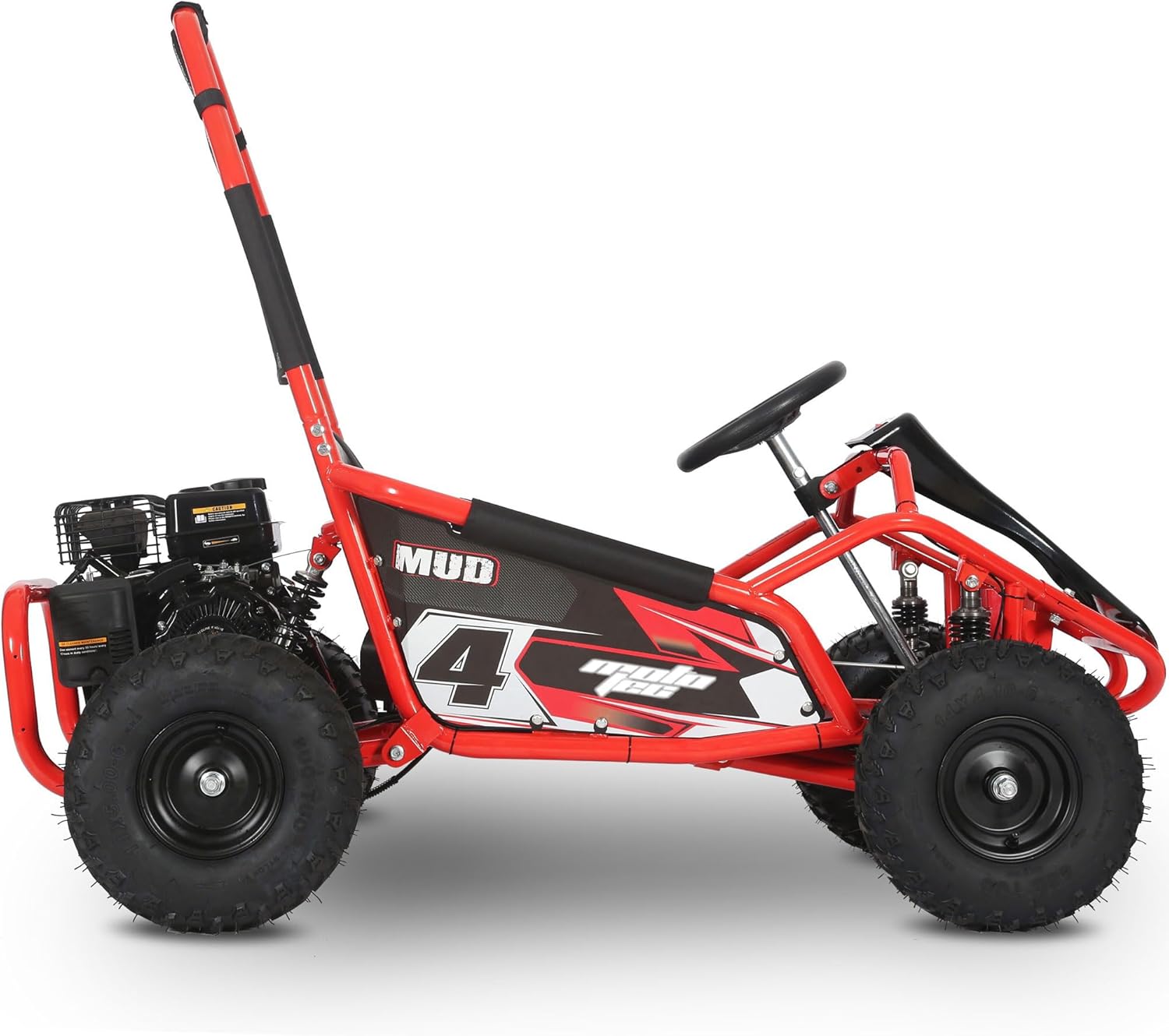 MotoTec Mud Monster 98cc gas go-kart Red Canada side view