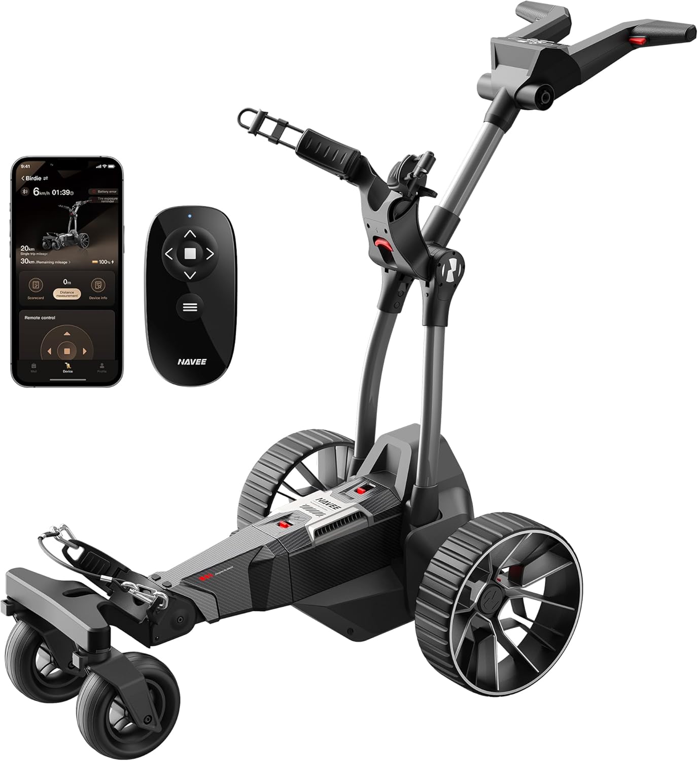 NAVEE Birdie 3 electric golf push cart Canada lifestyle view