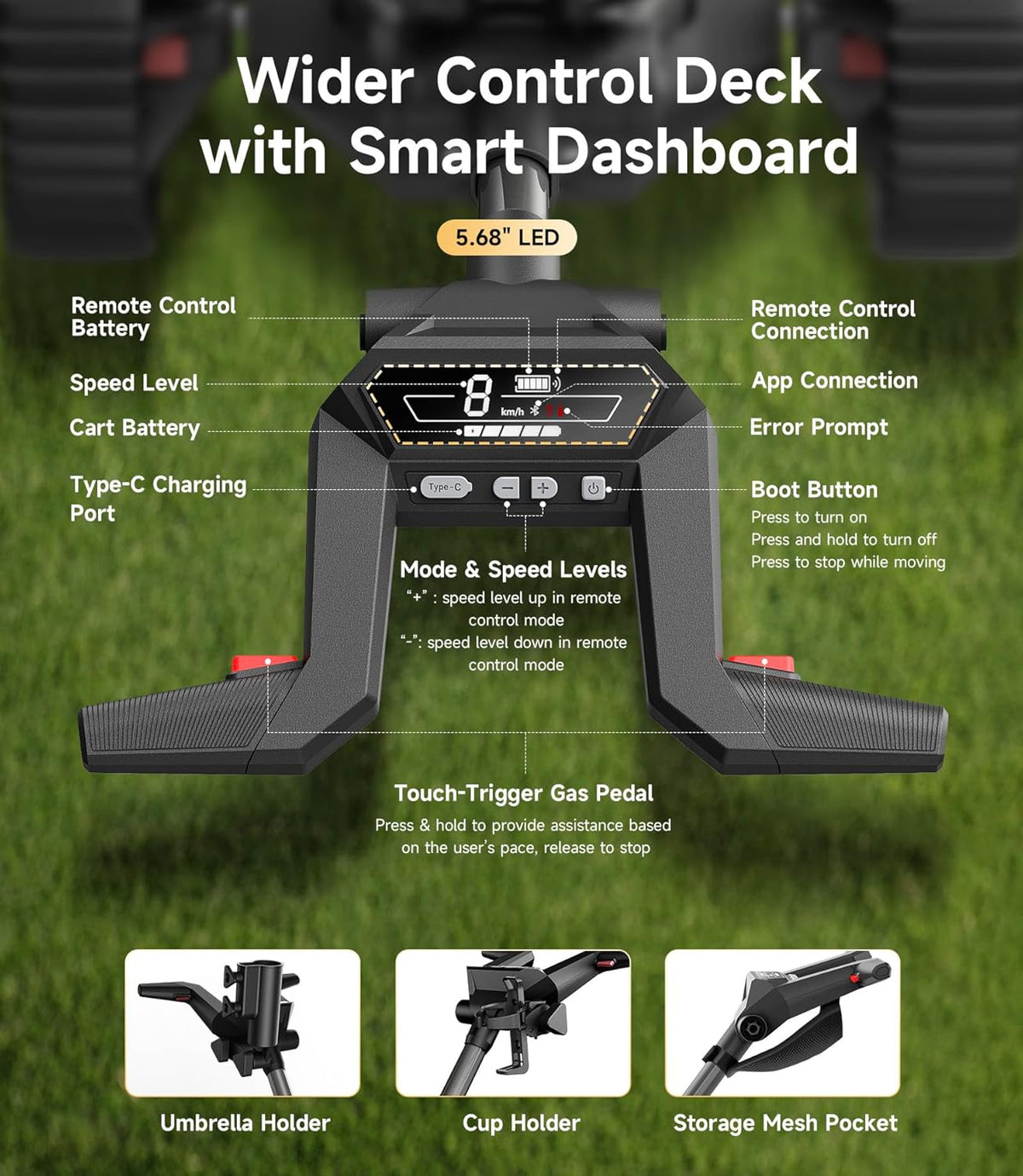 NAVEE Birdie 3 Canada cup holder and accessory view